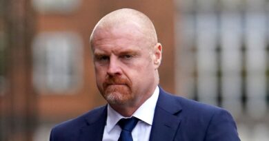 Sean Dyche, the Everton boss, attends the service for Bill Kenwright