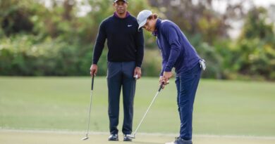 Tiger Woods and son Charlie seven shots off lead at PNC Championship