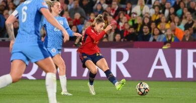 Olga Carmona fires Spain in front in the Women's World Cup final