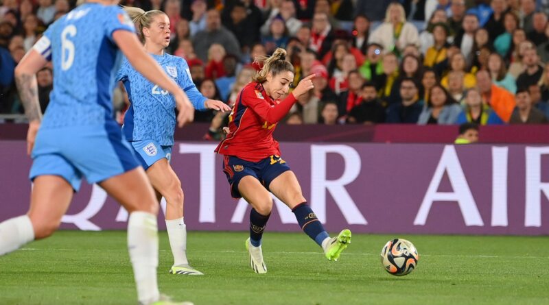 Olga Carmona fires Spain in front in the Women's World Cup final