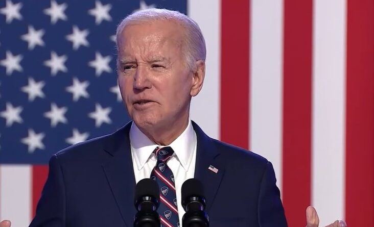 Biden gives a speech on democracy in Blue Bell, PA.