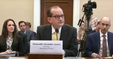 Trump Labor Secretary Alex Acosta, being questioned by Rep. Katherine Clark