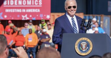 President Biden delivers remarks on Bidenomics at the Tioga Marine Terminal in Philadelphia, Pennsylvania.