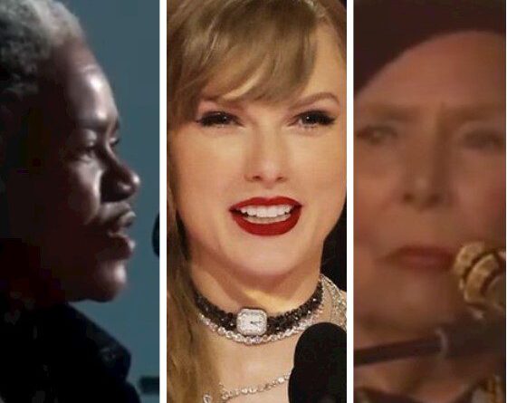 Tracy Chapman, Taylor Swift, and Joni Mitchell at the 2024 Grammys