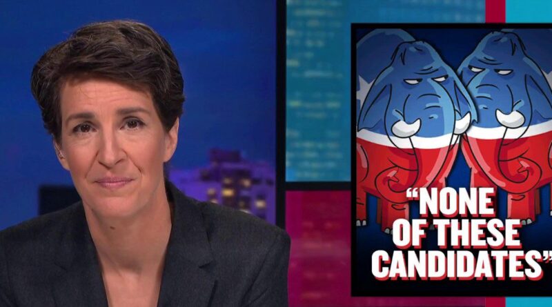 Rachel Maddow says the GOP is dissolving itself.