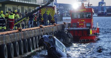 A Tesla crashed into Oslo’s harbor. A floating sauna came to the rescue.