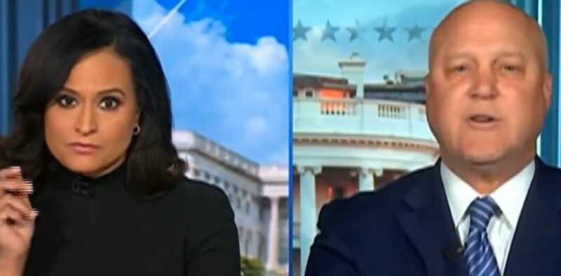 Kristen Welker interviews Mitch Landrieu on NBC's Meet The Press.