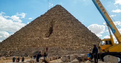 An ancient pyramid is getting a glow up. Archaeologists are down on it.